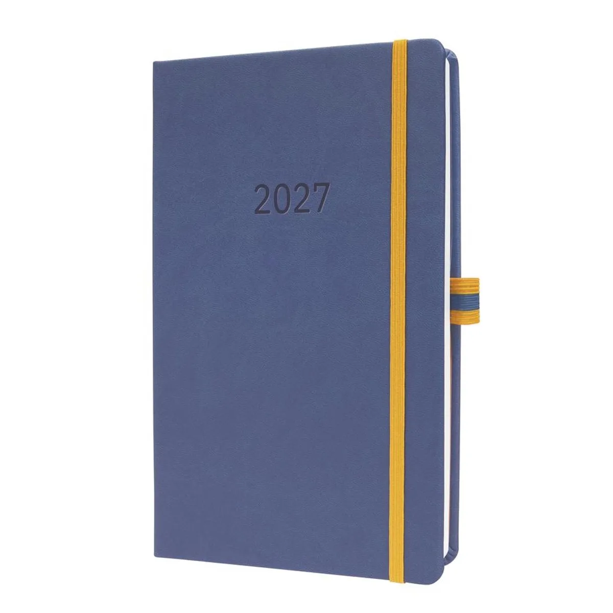Linescape Weekagenda 2027 - A5 - Hardcover - Verticale Weekindeling - Engelstalig - 176 Pagina's fra Sigel i Blå – produktbillede