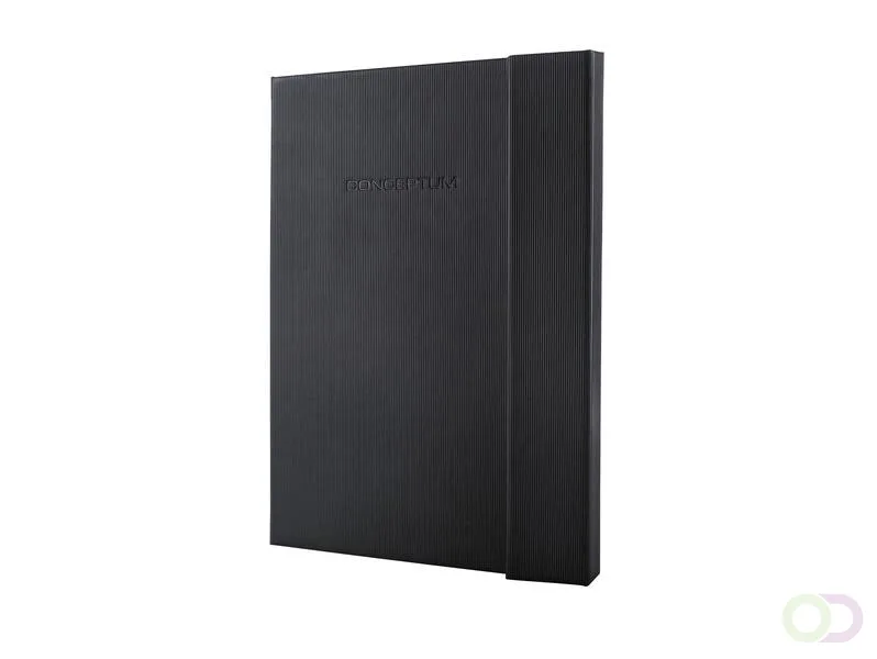 Notitieboek Conceptum Pure A4 zwart 5mm ruit hardcover met magneetsluiting. Genummerde pagina's, inhoudsopgave de Sigel – photo produit
