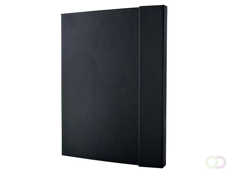 Notitieboek Conceptum Pure A4 zwart 5mm ruit hardcover met magneetsluiting. Genummerde pagina's, inhoudsopgave van Sigel – productfoto