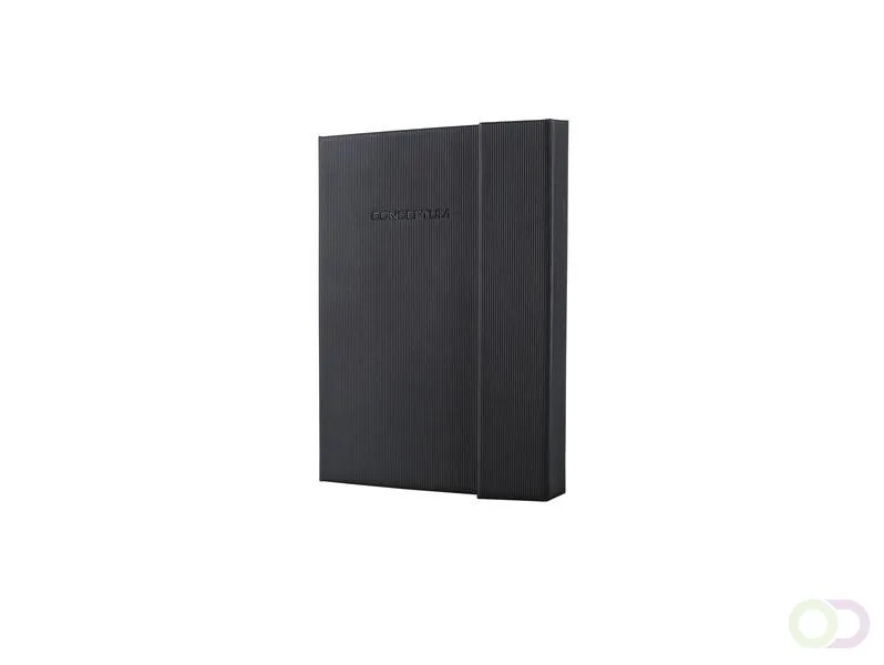 Notitieboek Conceptum Pure A5 zwart 5mm ruit hardcover met magneetsluiting. Genummerde pagina's, inhoudsopgave de Sigel – photo produit
