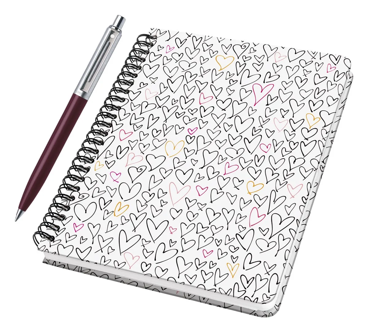 notitieboek - Jolie - A5 - hardcover - lijn - 120 pagina's - 100 grams - met GRATIS balpen - WS-SI-SY554 van Sigel in Wild Hearts – productfoto