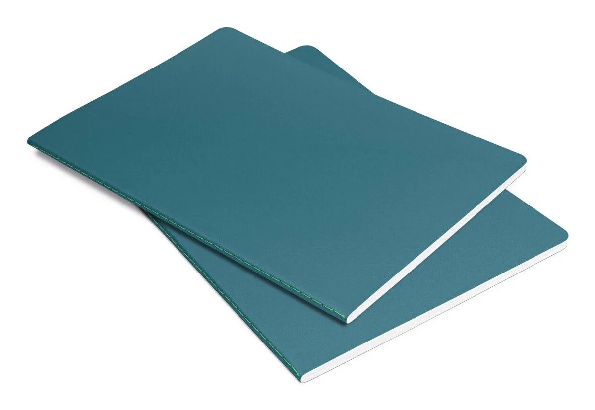 notitieboek Linescape, A5, geruit, blauw/neongroen fra Sigel i Blå, Grøn – produktbillede