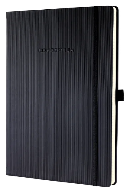 Notitieboek Sigel Conceptum Pure A4+ lijn zwart van Sigel – productfoto