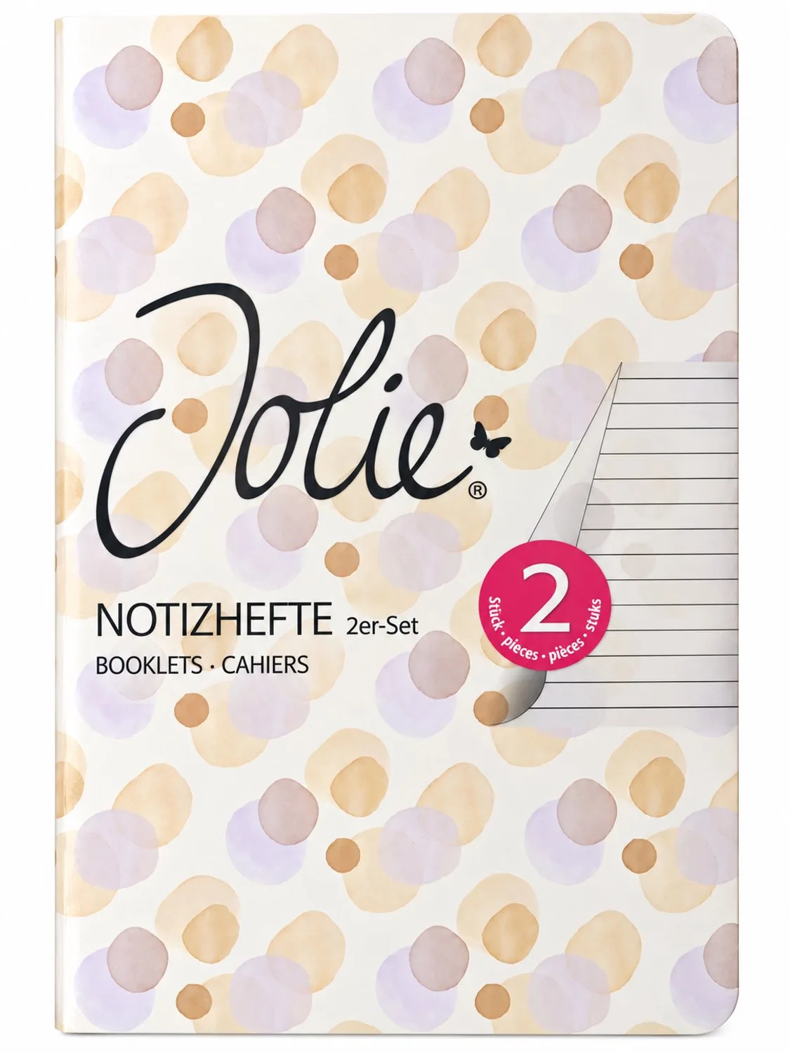 notitieboek Sigel Jolie set van 2 stuks, A5 softcovercover gelinieerd beige SI-JN709 van Sigel in Dessin – productfoto