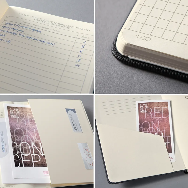 Notizbuch Conceptum, DIN A5, kariert, mint von Sigel – Produktfoto