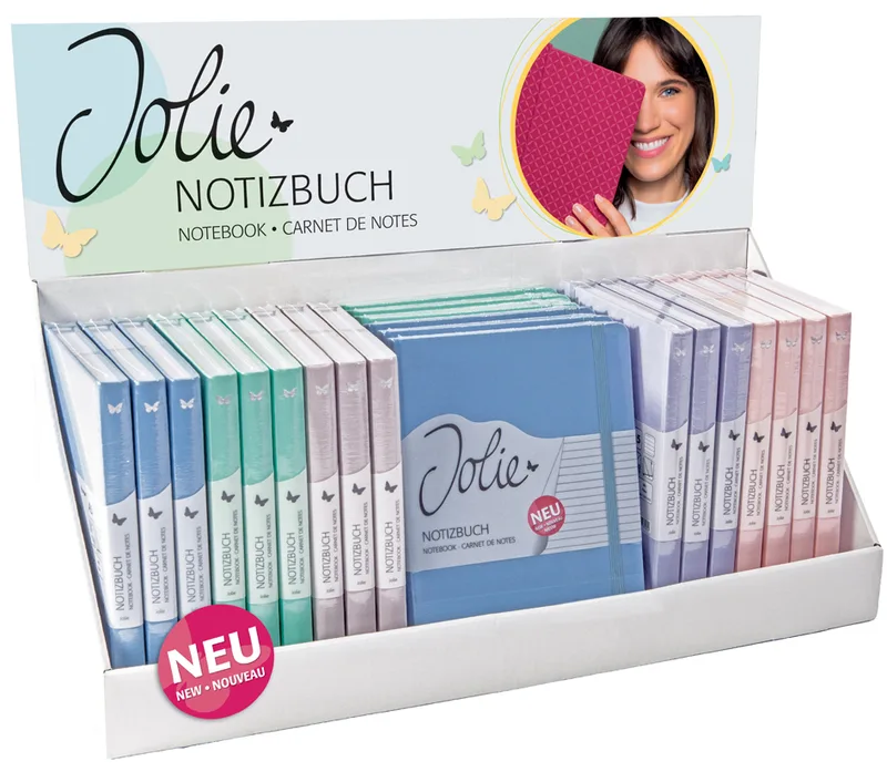 Notizbuch Jolie Feel, DIN A5, Display de Sigel – photo produit