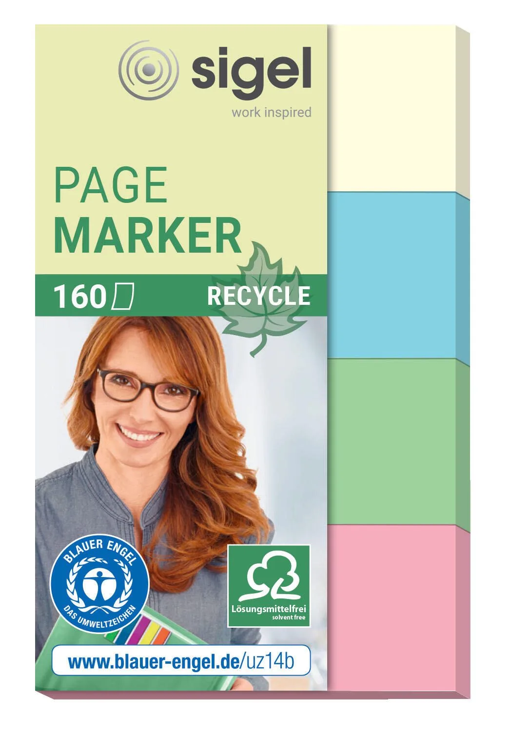 RECYCLE Haftmarker 2,0 x 5,0 cm fra Sigel – produktbillede