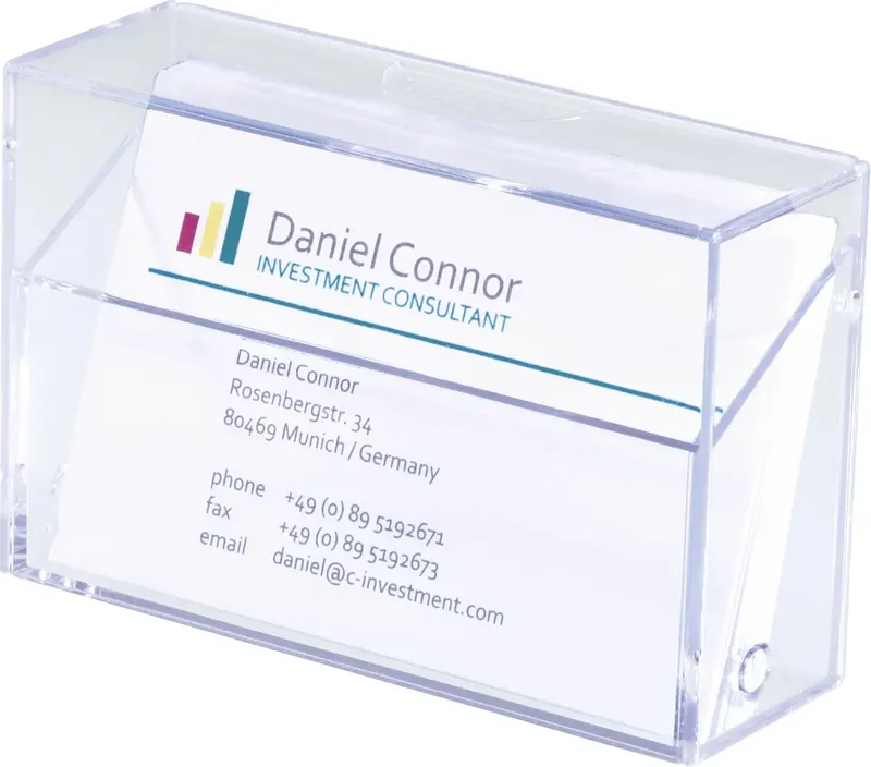 Visitekaart box VA110 Aantal vakken:1 100 kaarten 1 stuk(s) by Sigel in Transparent – product photo