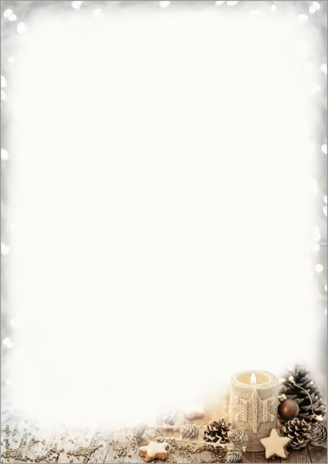 Weihnachts-Motiv-Papier , Beige Christmas Candle, , A4 von Sigel – Produktfoto