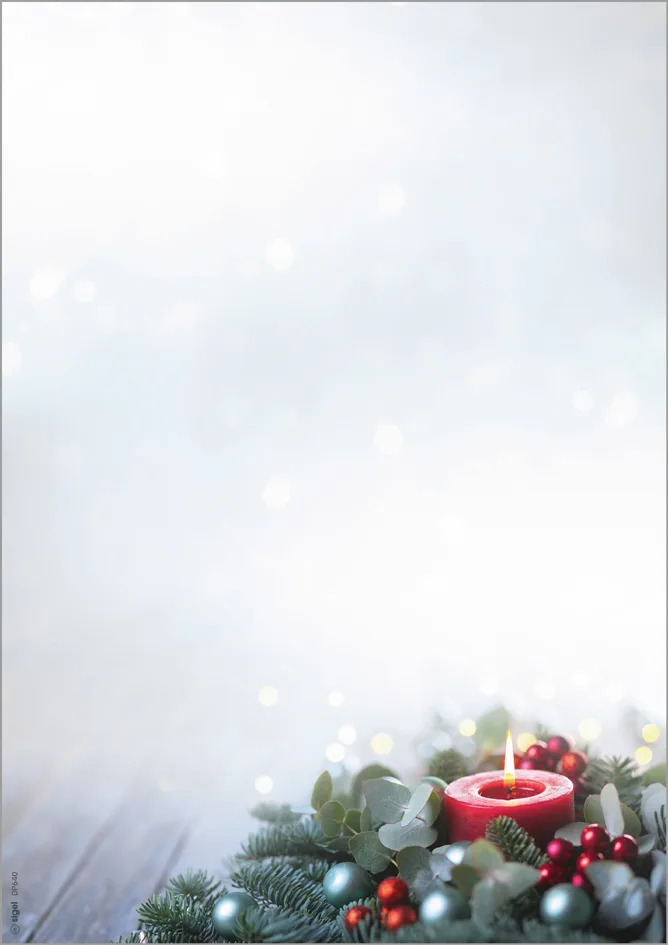 Weihnachts-Motiv-Papier , Candlelight Cheer, , A4 von Sigel – Produktfoto