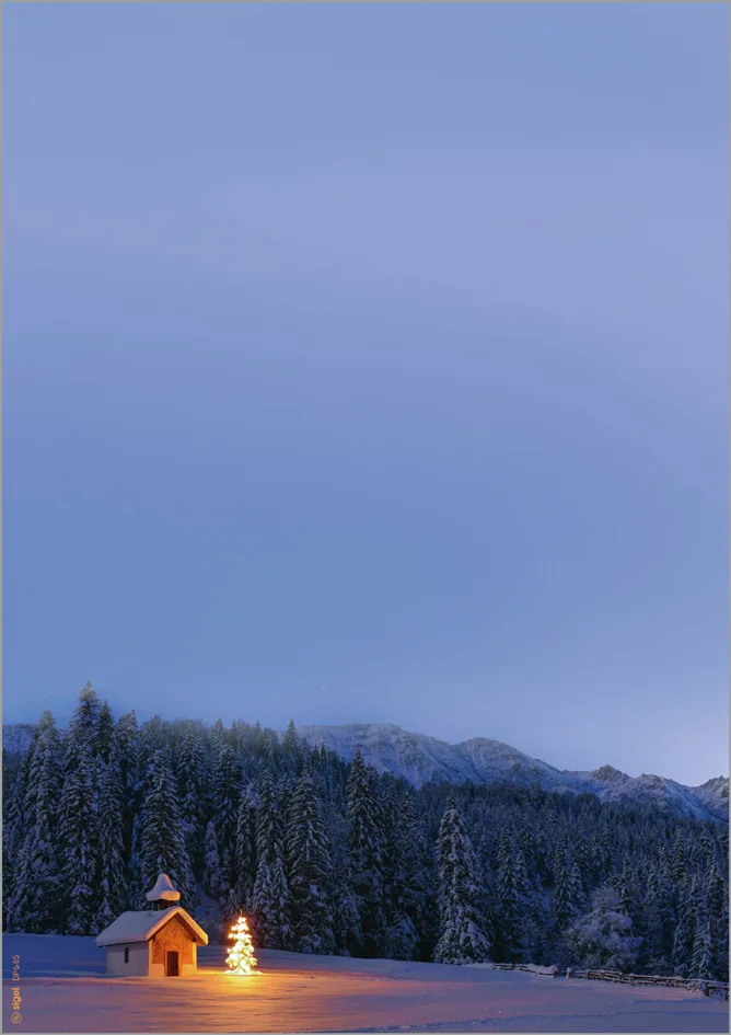 Weihnachts-Motiv-Papier , Christmas Chapel, , A4 von Sigel – Produktfoto