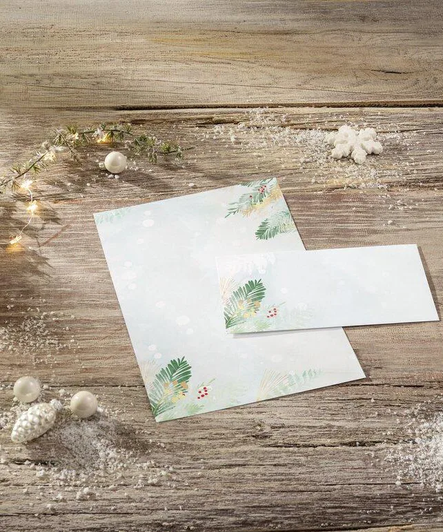 Weihnachts-Motiv-Papier , Christmas Forest Watercolor by Sigel – product photo