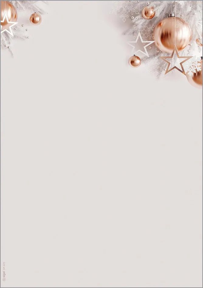Weihnachts-Motiv-Papier Christmas in rose gold, A4 de Sigel – photo produit