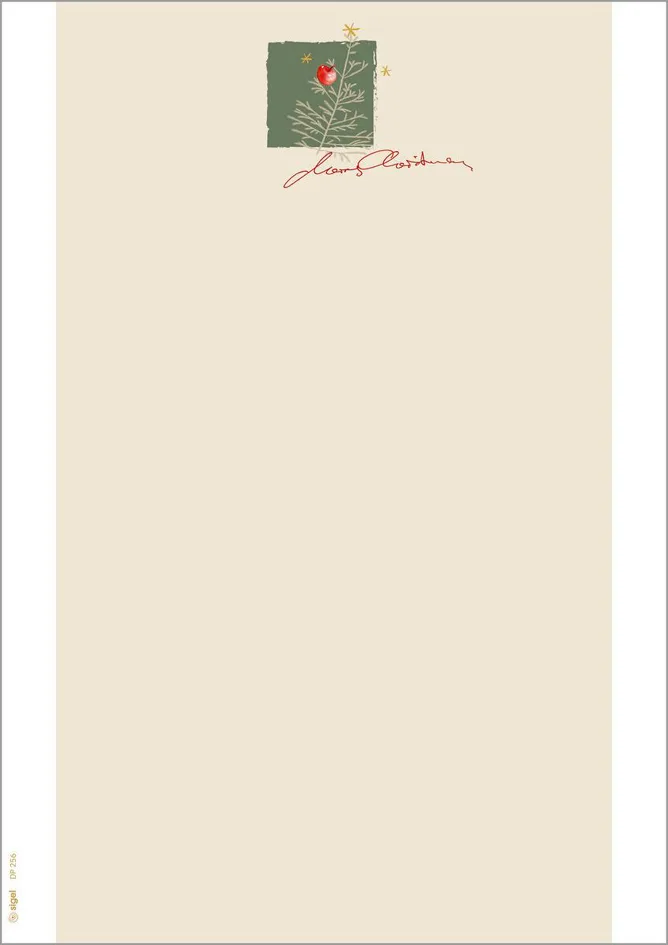 Weihnachts-Motiv-Papier , Christmas with apples, , A4 de Sigel – photo produit