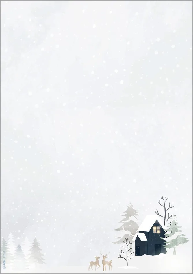 Weihnachts-Motiv-Papier , Cozy Christmas Watercolor de Sigel – photo produit