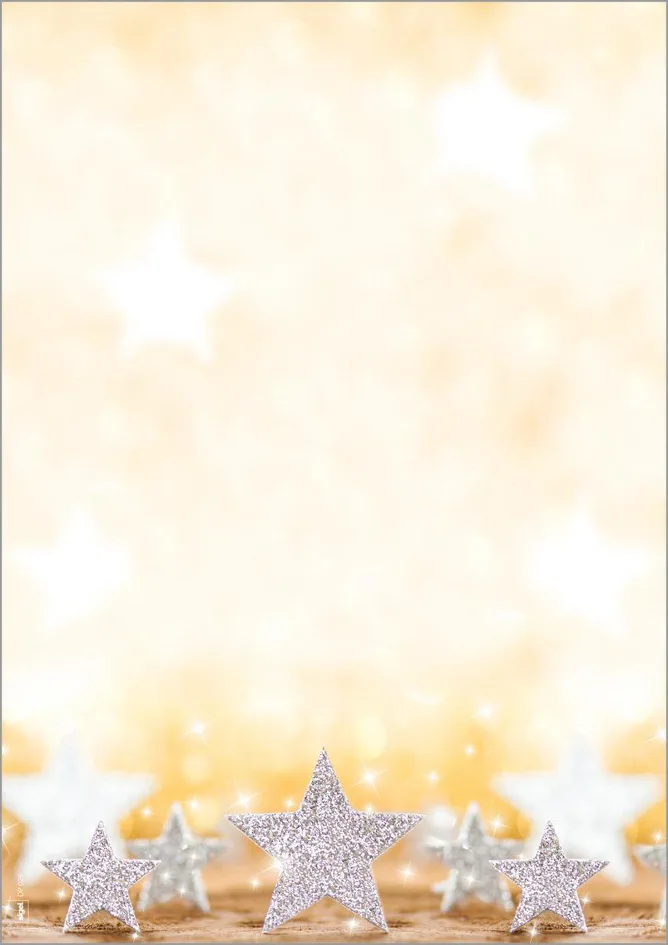 Weihnachts-Motiv-Papier , Glitter Stars, , A4, 90 g/qm von Sigel – Produktfoto