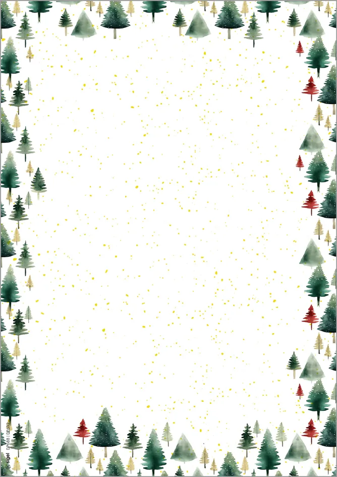 Weihnachts-Motiv-Papier , Little Pines, , A4, 100 Blatt von Sigel – Produktfoto