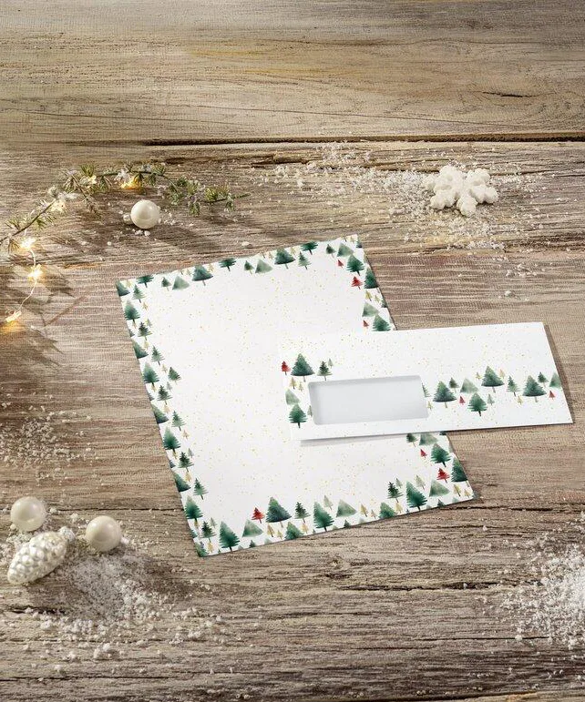 Weihnachts-Motiv-Papier , Little Pines, , A4, 25 Blatt de Sigel – photo produit