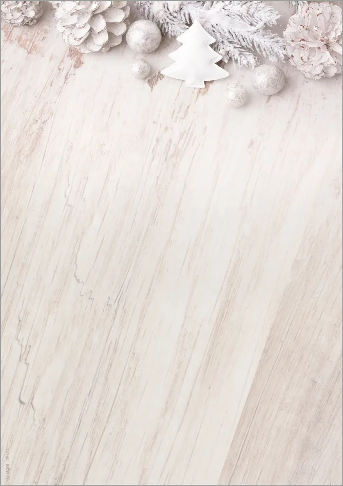Weihnachts-Motiv-Papier , Rustic White, , A4, 90 g/qm von Sigel – Produktfoto