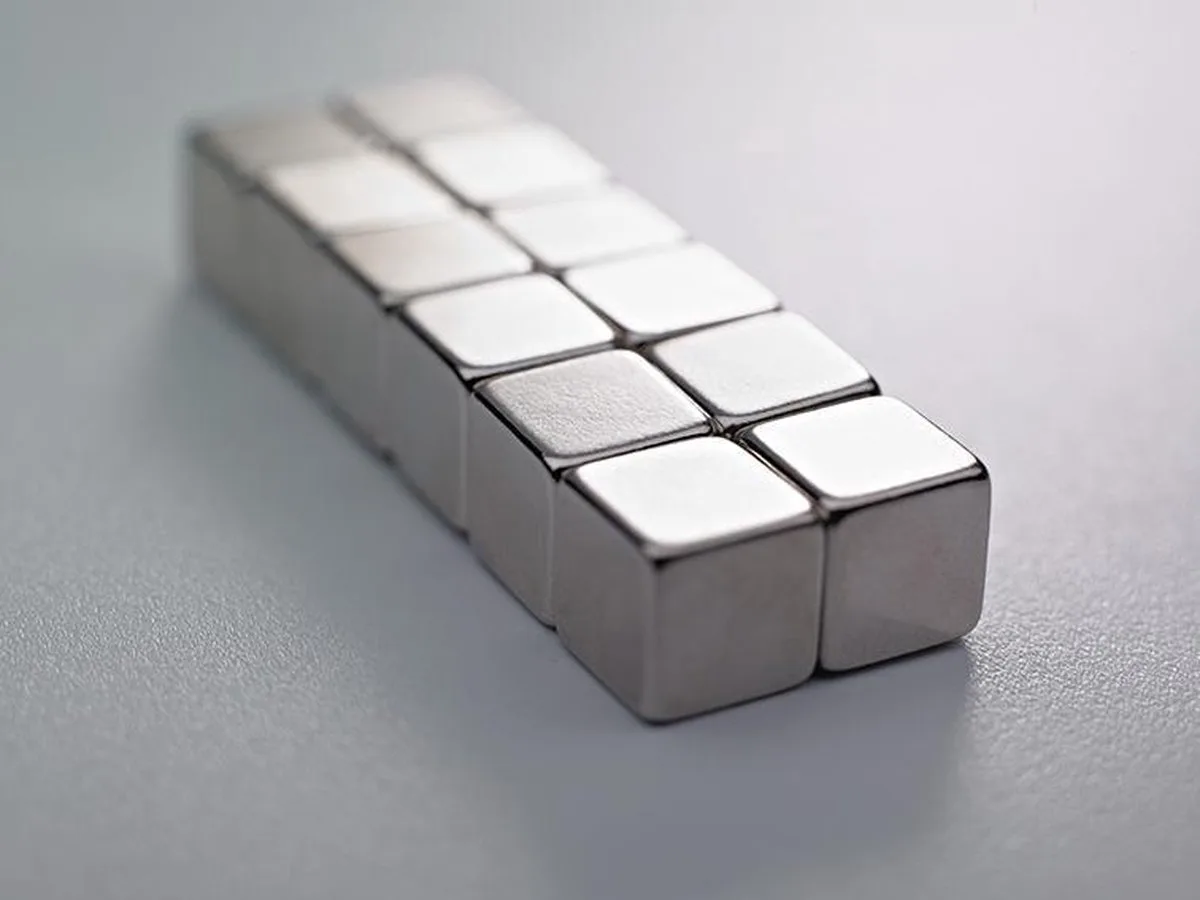 Cube magneten, set van 12 stuks de Smit Visual en Gris – photo produit