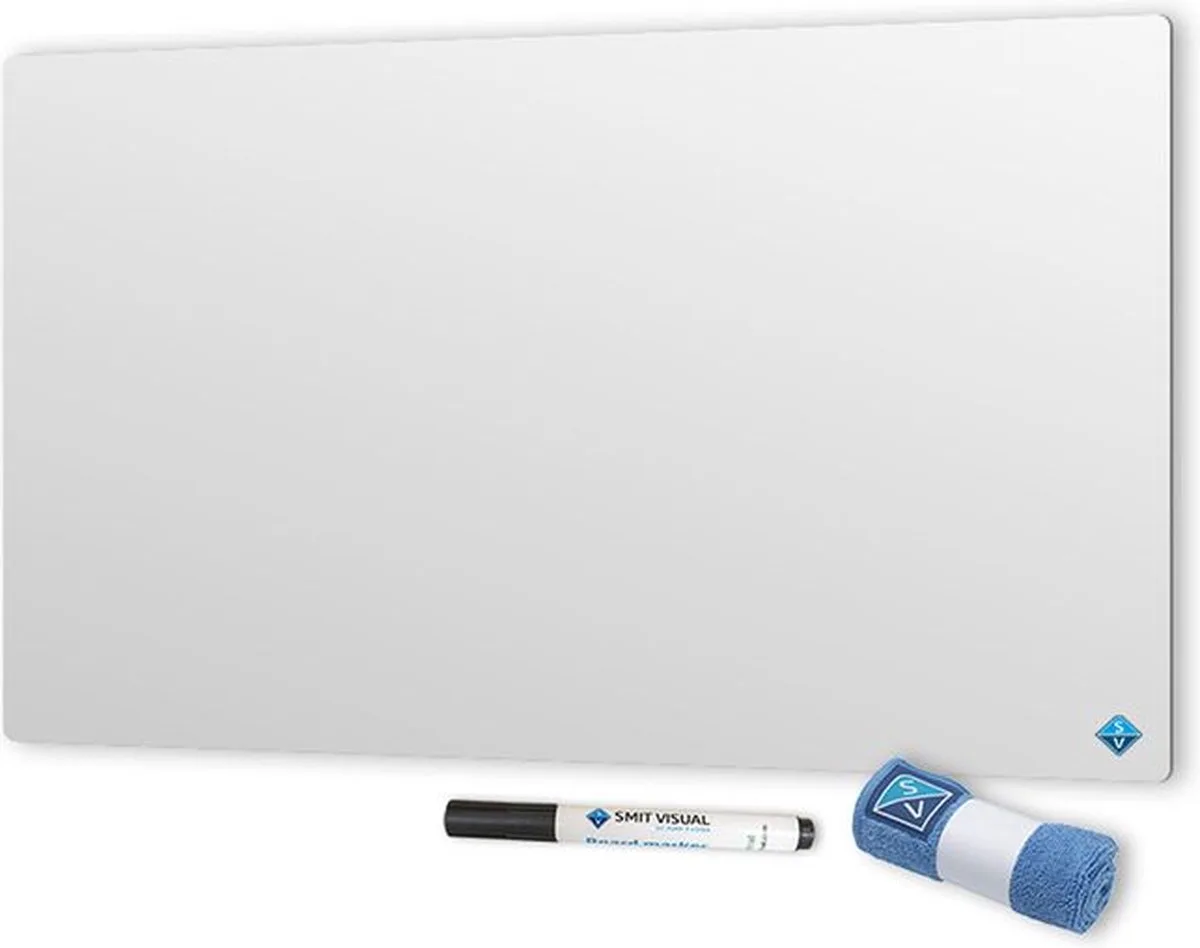 Emaille whiteboard zonder rand - 100x200 cm fra Smit Visual i Hvid – produktbillede