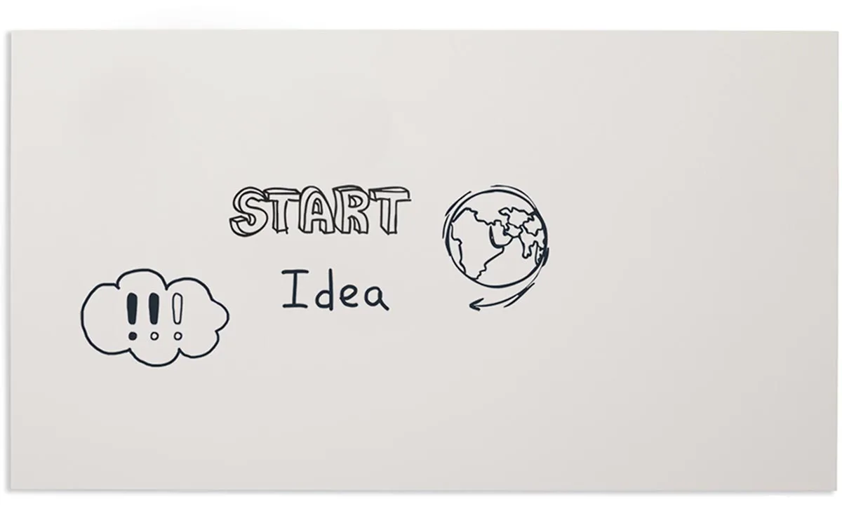 frameloos whiteboard, gelakt staal, magnetisch, ft 98 x 198 cm de Smit Visual – photo produit