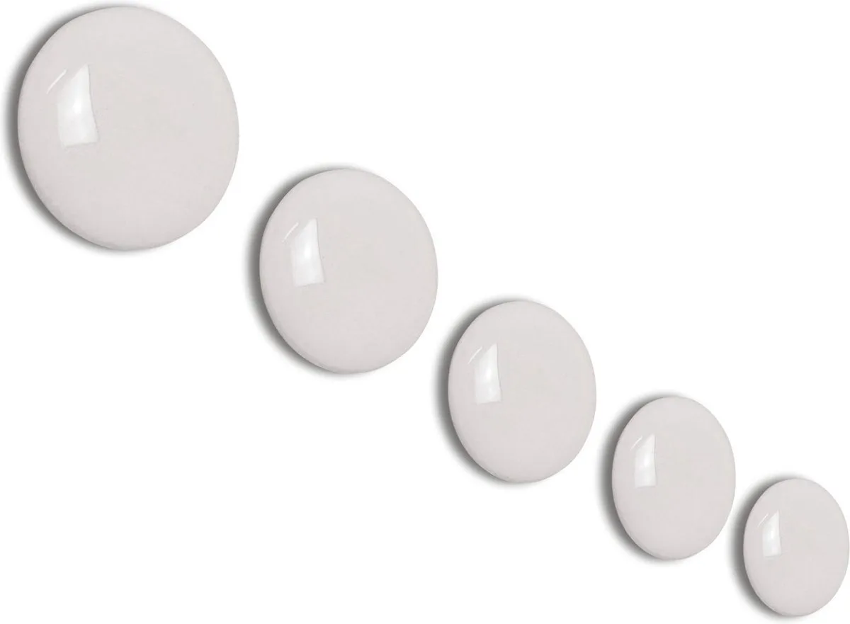 Glasbordmagneten - Magneten - extra sterk - 5 stuks de Smit Visual en Blanc – photo produit