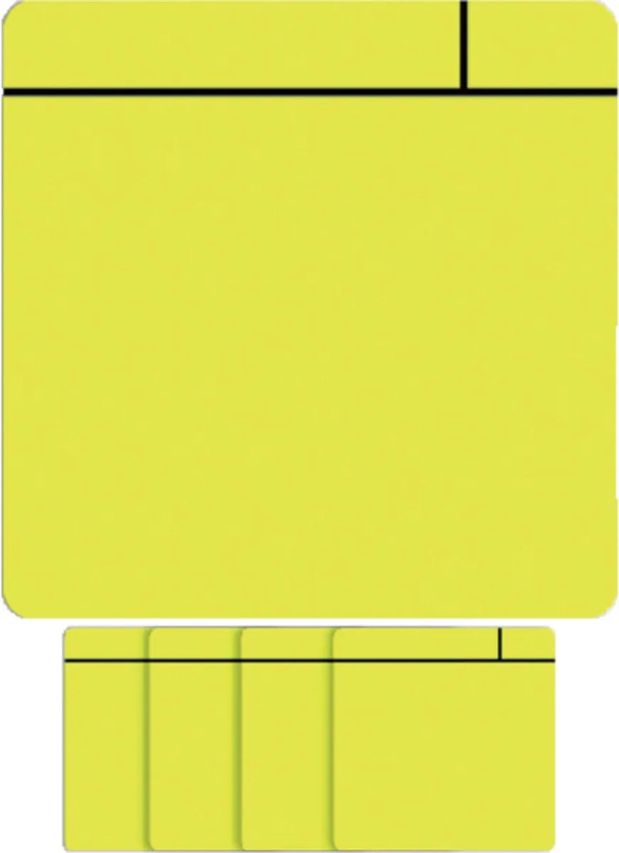 Magneet scrum - 75x75mm - 5 stuks fra Smit Visual i Gul – produktbillede