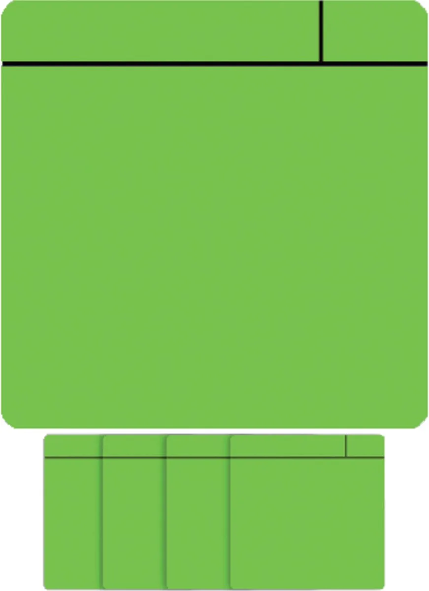 Magneet scrum - 75x75mm - 5 stuks fra Smit Visual i Grøn – produktbillede