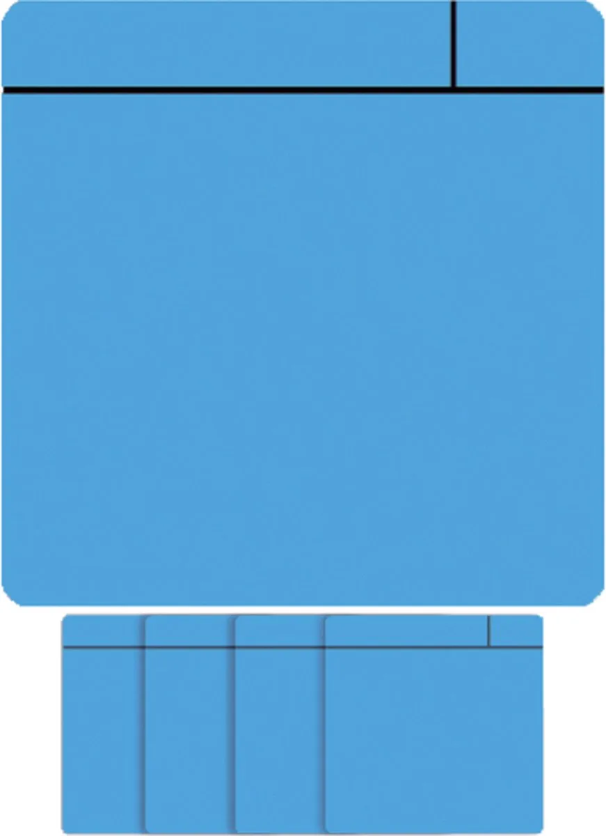Magneet scrum - 75x75mm - 5 stuks de Smit Visual en Bleu clair – photo produit
