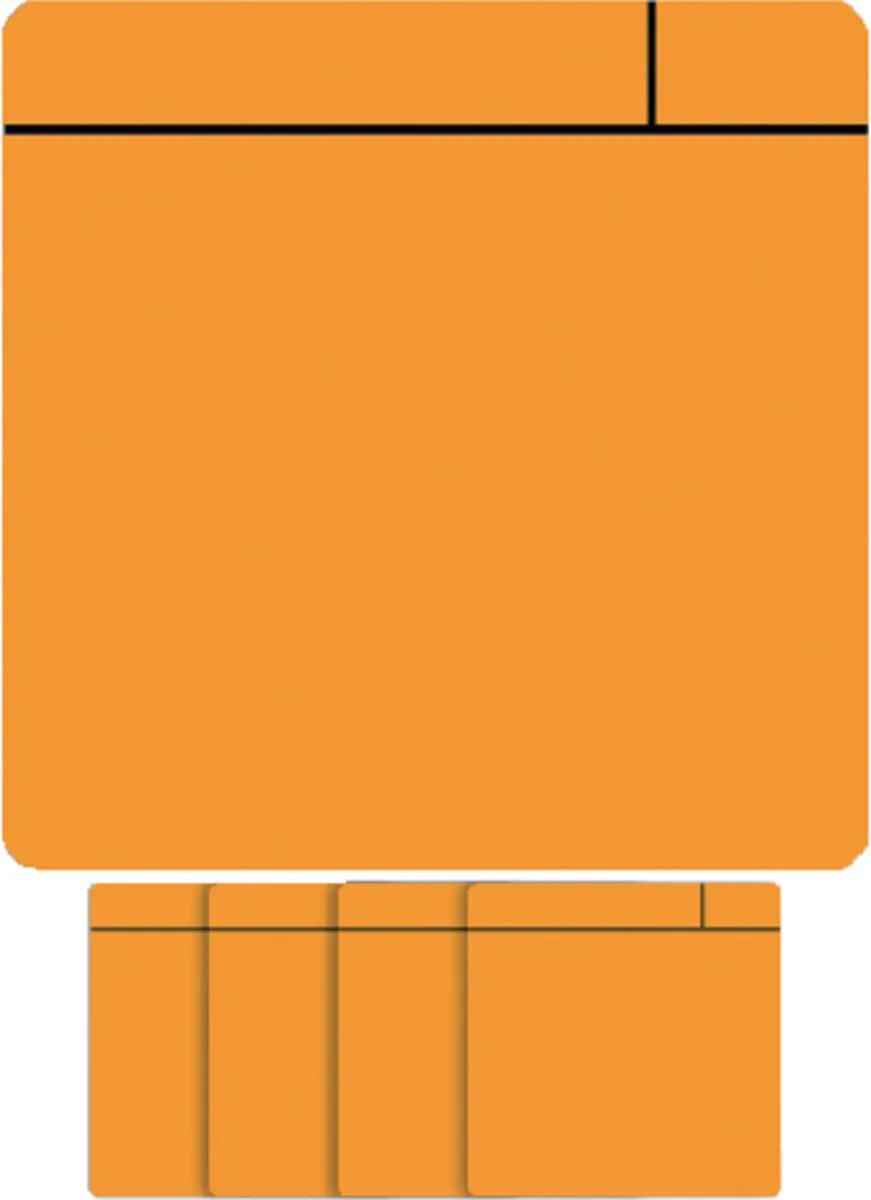 Magneet scrum - 75x75mm - 5 stuks van Smit Visual in Oranje – productfoto
