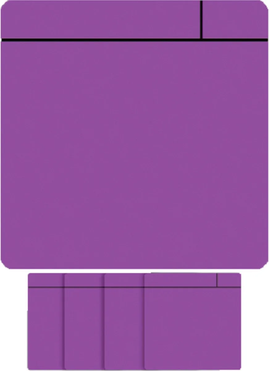 Magneet scrum - 75x75mm - 5 stuks van Smit Visual in Paars – productfoto