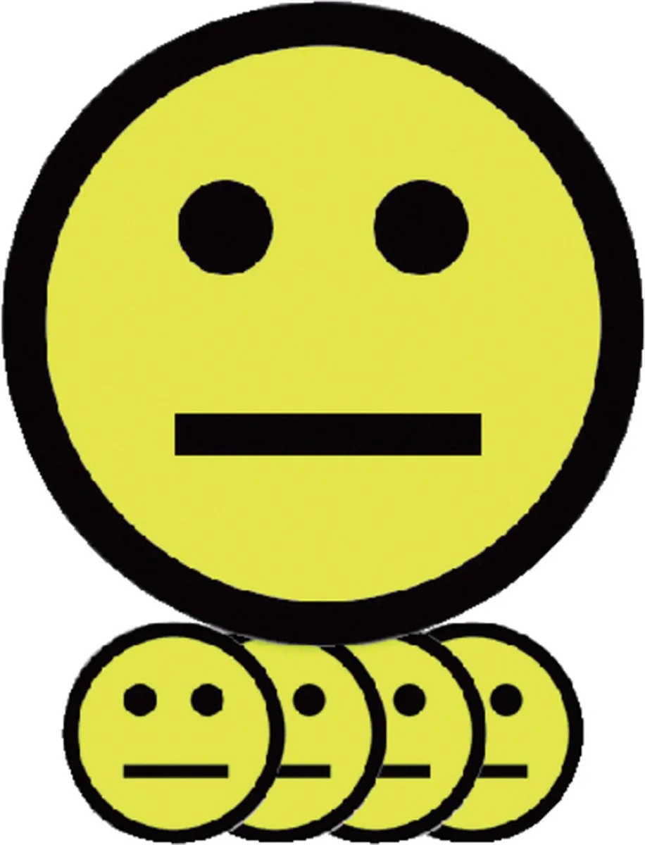 Magneet smiley 25mm emotie neutraal 5 stuks de Smit Visual en Jaune – photo produit