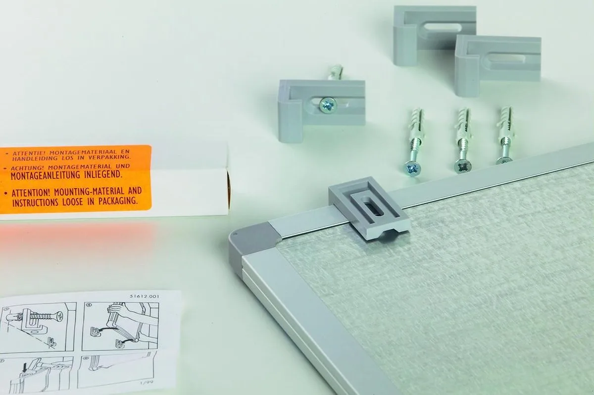 ophangsysteem - Whiteboard - 13 mm de Smit Visual en Gris – photo produit