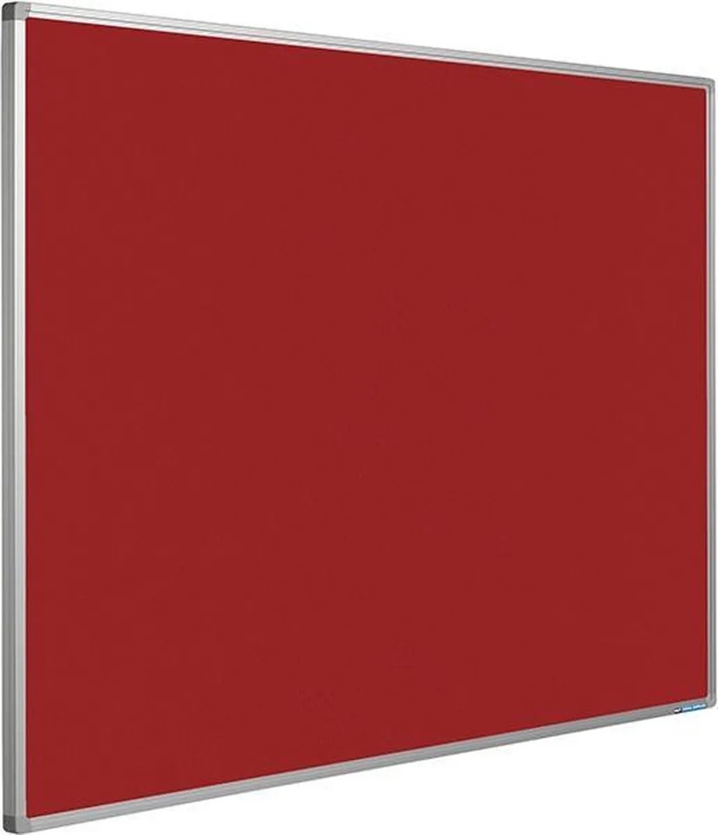 Prikbord Softline profiel 16mm bulletin - 120x300cm fra Smit Visual i Rød – produktbillede