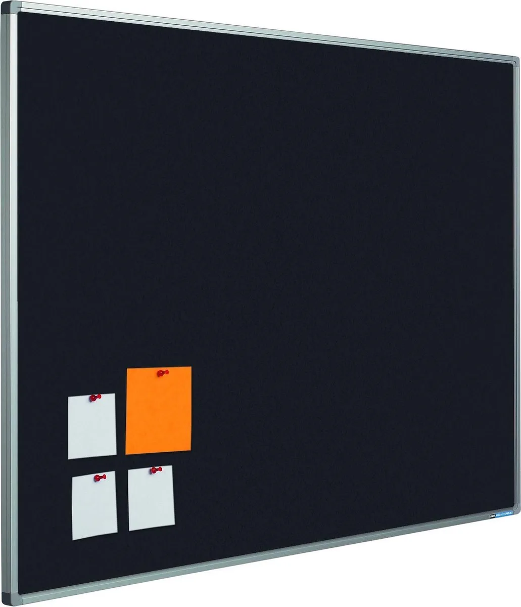 Prikbord Softline profiel 16mm bulletin - 120x300cm fra Smit Visual i Sort – produktbillede
