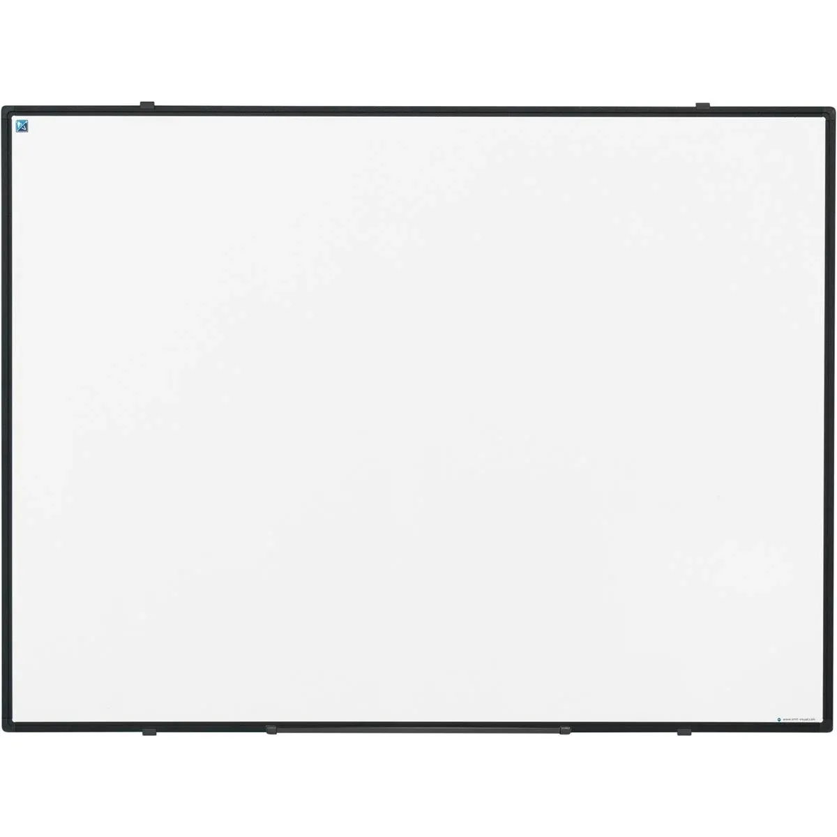 Softline whiteboard, emaille, magnetisch, zwart profiel, 120 x 90 cm fra Smit Visual – produktbillede