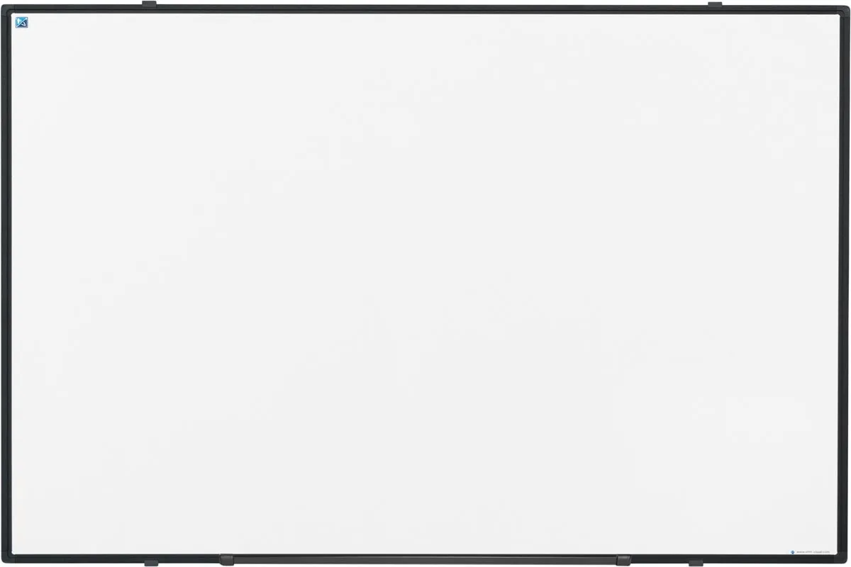 Softline whiteboard, emaille, magnetisch, zwart profiel, 90 x 60 cm de Smit Visual – photo produit