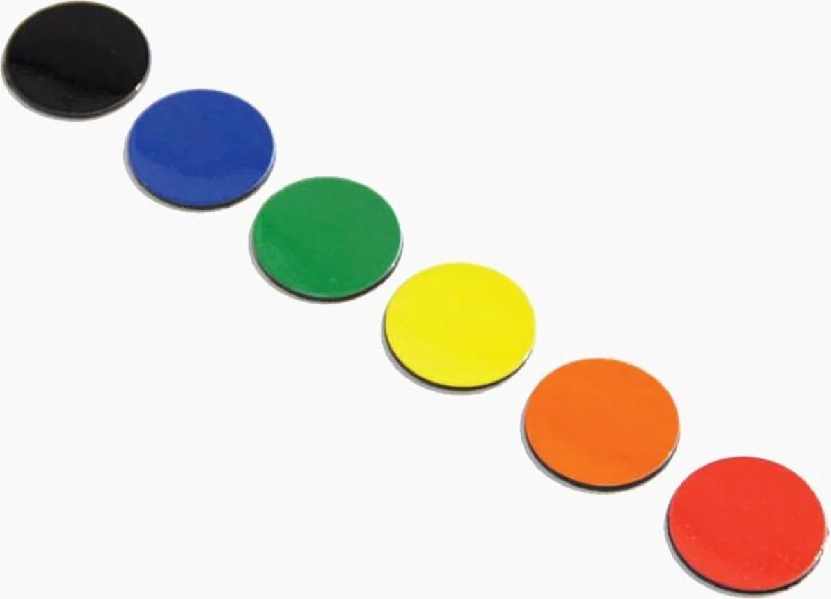 Symbool magnetisch - Magneten - 15 stuks - Rond - 2 cm fra Smit Visual i Grøn – produktbillede