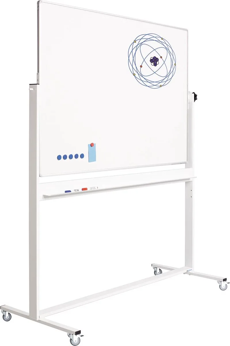 Verrijdbaar whiteboard emaille | 120 x 150 cm de Smit Visual en Blanc – photo produit