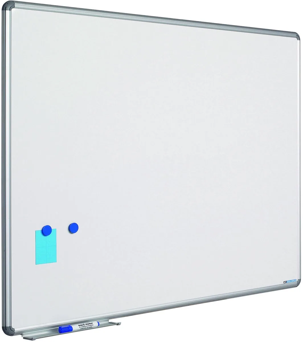 Whiteboard Design profiel 16mm, emailstaal - Whitebord - 90x180cm fra Smit Visual i Hvid – produktbillede
