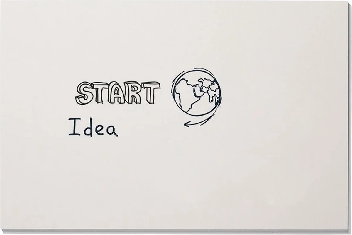 Whiteboard zonder rand - 98 x 148 cm fra Smit Visual i Hvid – produktbillede