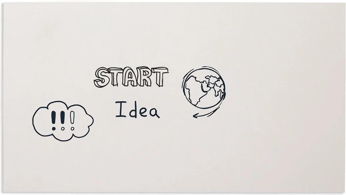 Whiteboard zonder rand - 98 x 198 cm fra Smit Visual i Gelakt staal – produktbillede