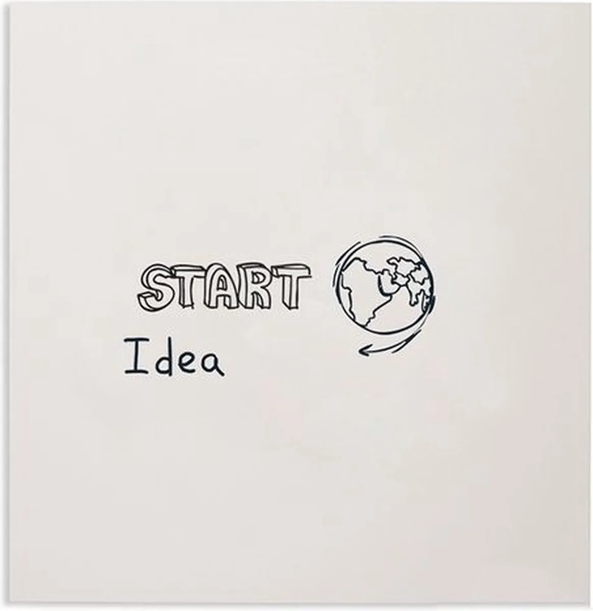Whiteboard zonder rand - 98 x 98 cm fra Smit Visual i Hvid – produktbillede