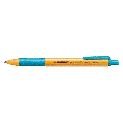 Balpen stabilo pointball 6030/51 m turquoise | 10 stuks by Stabilo – product photo