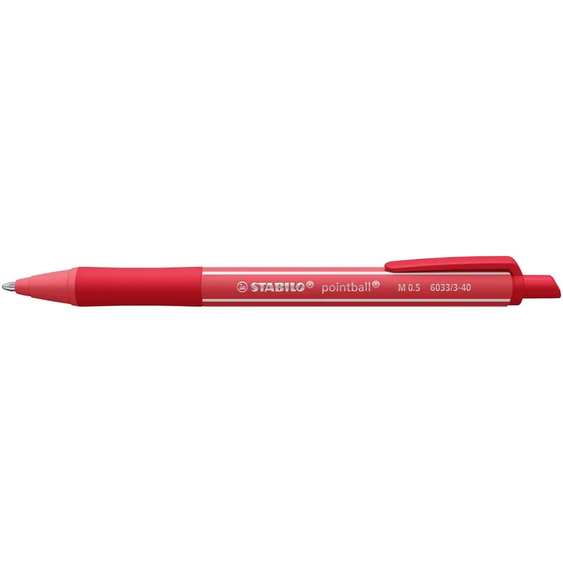 Balpen stabilo pointball colorful rood | 10 stuks by Stabilo – product photo