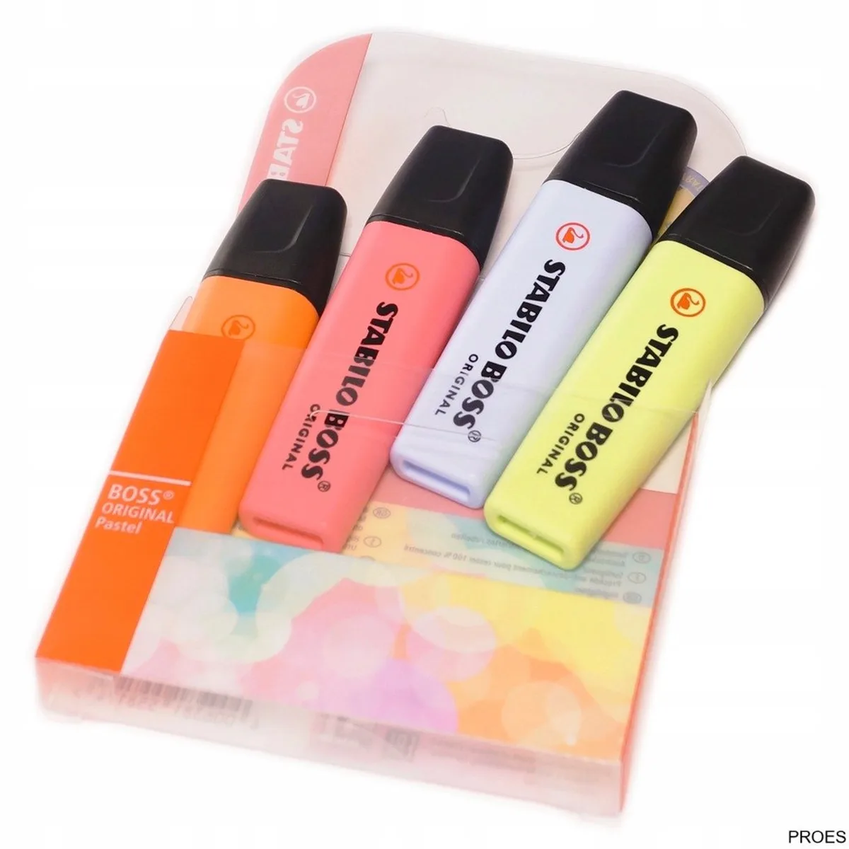 BOSS Markeerstiften Set 4 Stuks Nieuwe Kleuren de Stabilo en Pastel – photo produit