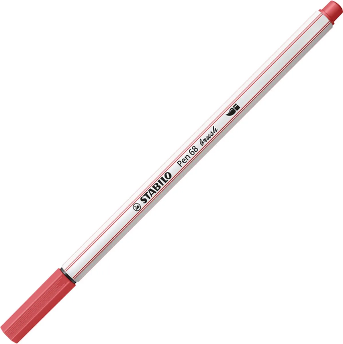 Brushstift STABILO Pen 568/47 - 10 stuks fra Stabilo i Roestig rood – produktbillede