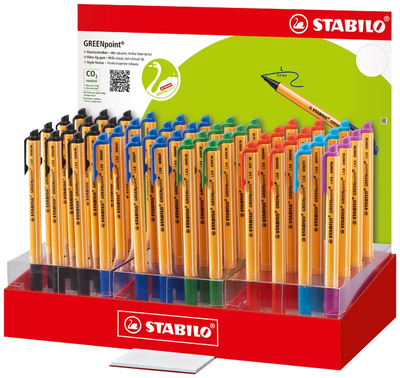 Faserschreiber GREENpoint, 48er Display van Stabilo – productfoto
