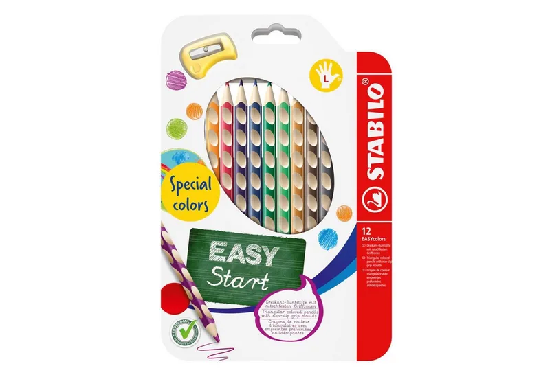 Filzstift STABILO EASY Colors Dreikant-Buntstift - Linkshänder - 12er Etui de Stabilo – photo produit